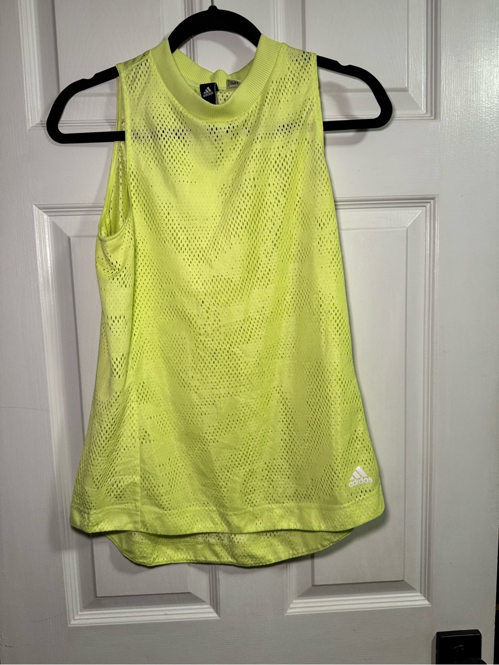 adidas Women's Neon Lime Performance Mesh Tank